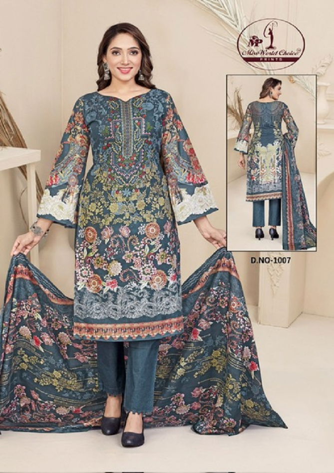 Mahenoor Vol 1 By Miss World Lawn Cotton Dress Material Wholesale Clothing Suppliers In India
